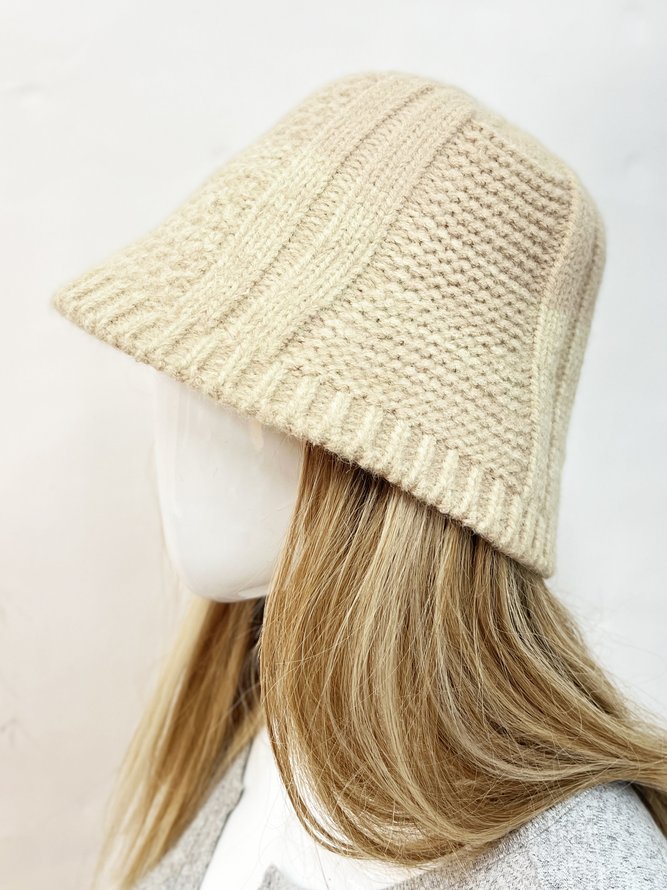 Casual Ombre Spring Household Braided Vintage Style Yarn/Wool yarn Bucket Regular Hat for Women