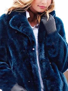 Casual Lapel Collar Fur Teddy Jacket