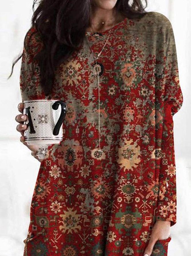 Jersey Loose Ethnic Top Tunic