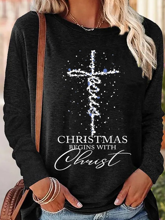 Womens Jesus Christmas Casual Top