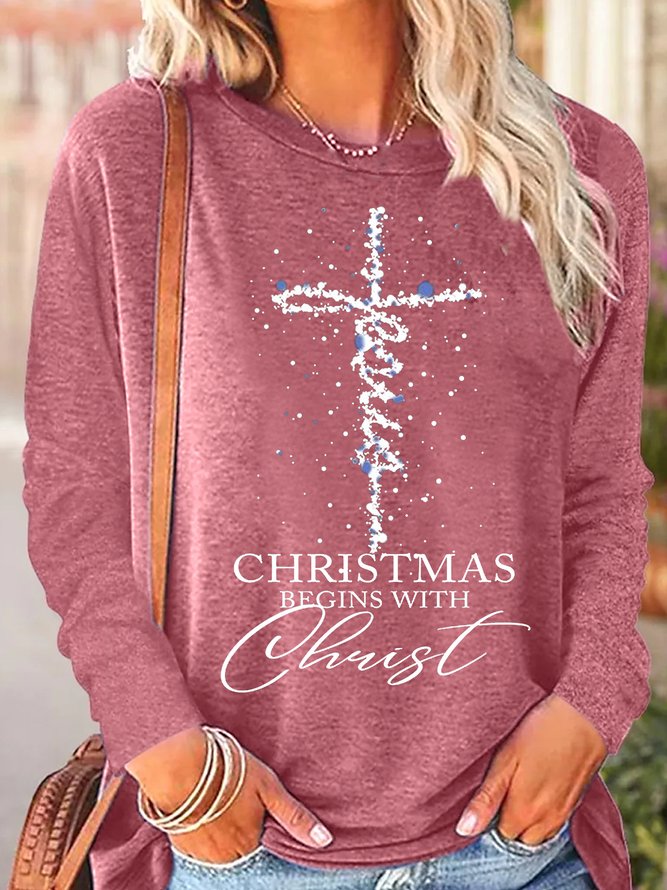 Womens Jesus Christmas Casual Top