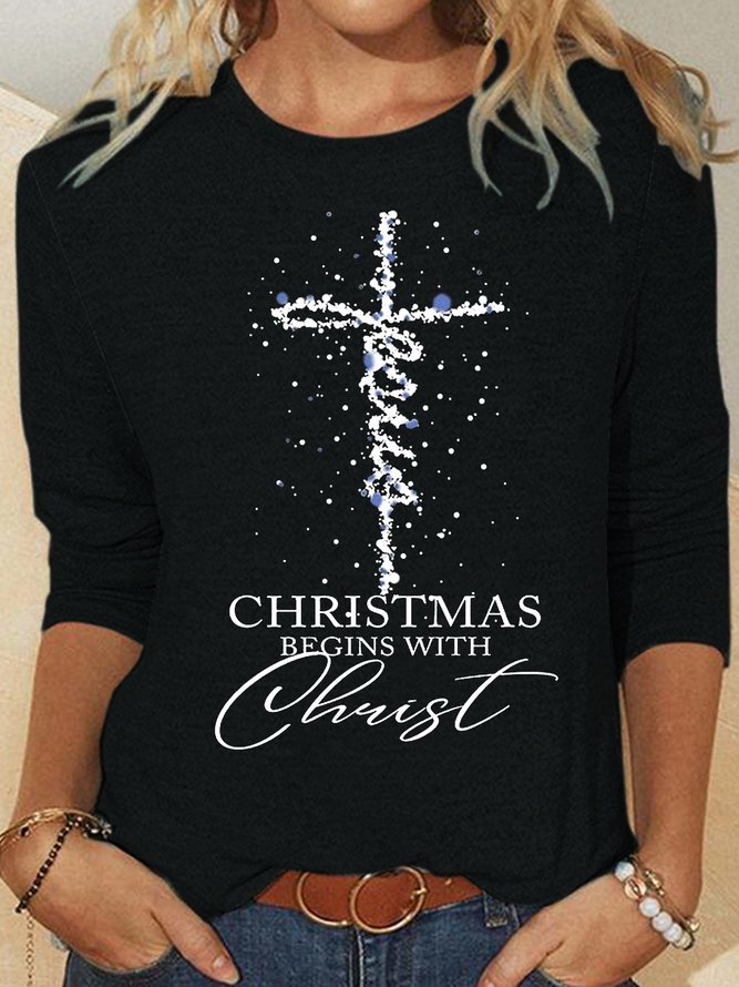 Womens Jesus Christmas Casual Top