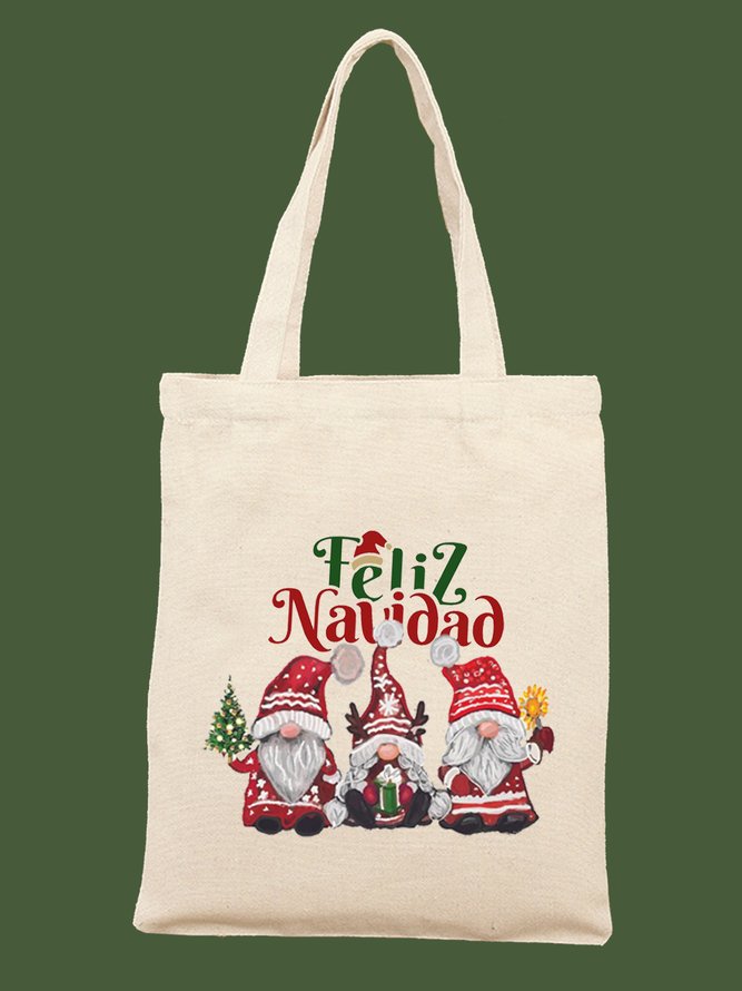 Christmas Pattern Shopping Canvas Bag Xmas Bag