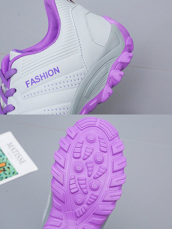 Letters Printing PU Outdoor Sneakers