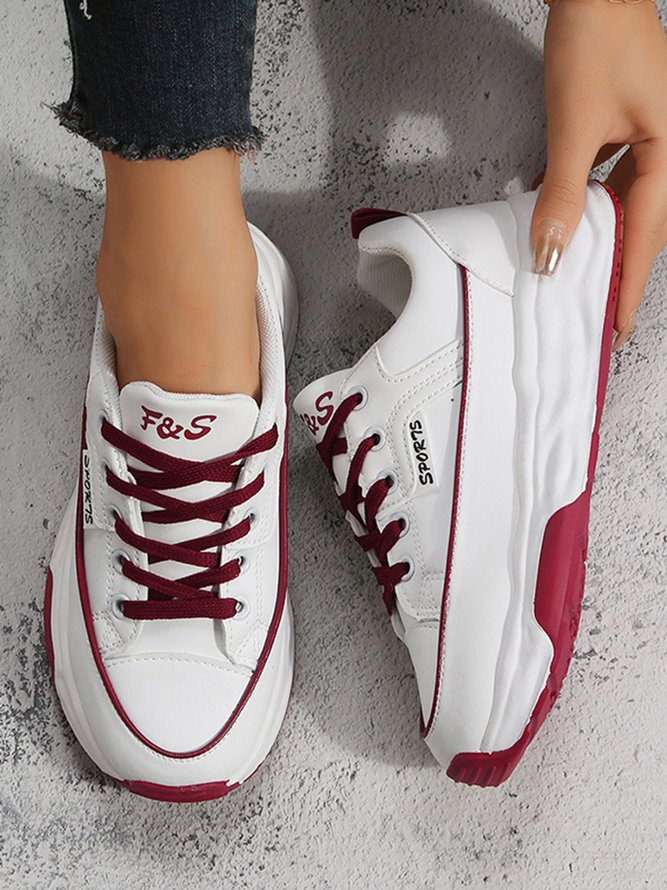 Casual Color Block Chunky Trainers Platform Sneakers