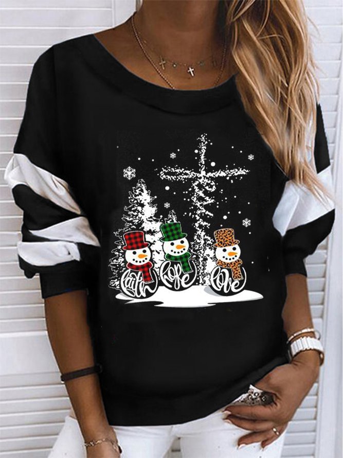 Crew Neck Casual Christmas Sweatshirt Xmas Hoodies