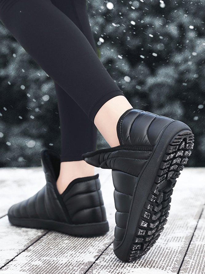 Plus Size Unisex Waterproof Warm Lined Snow Boots