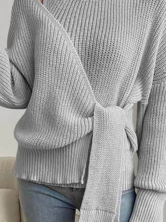 Casual Knot Side Sweater