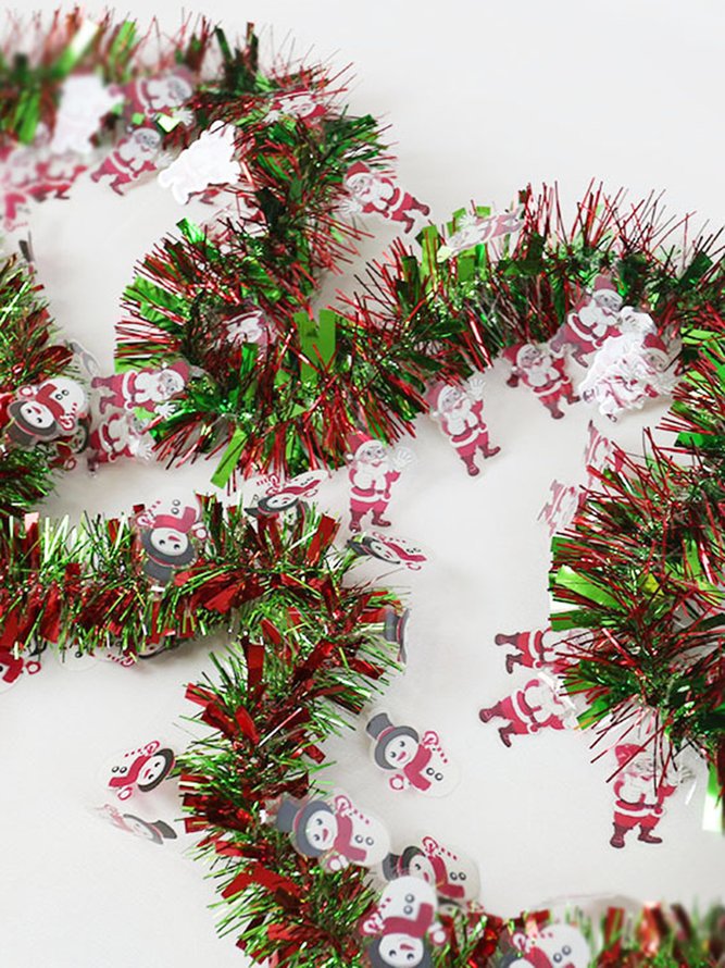 Christmas Ornament Santa Charm 2 Miraflores Strips Xmas Decoration