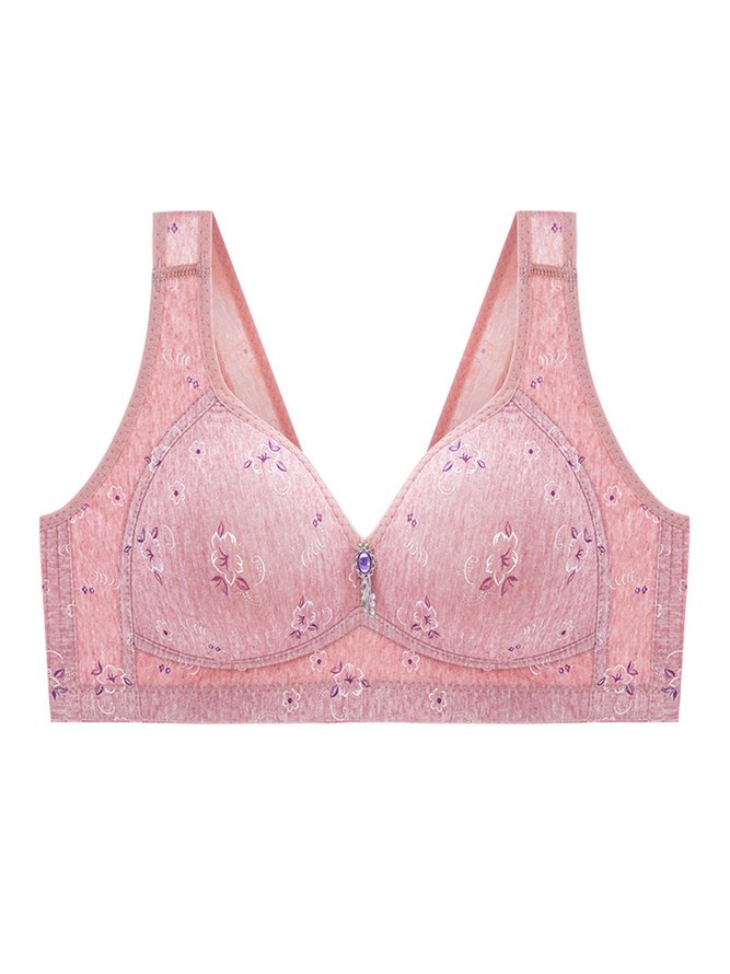 Breathable Back Buckle Thin No Wire Bra