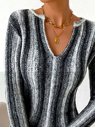 Casual Striped Regular Fit Top