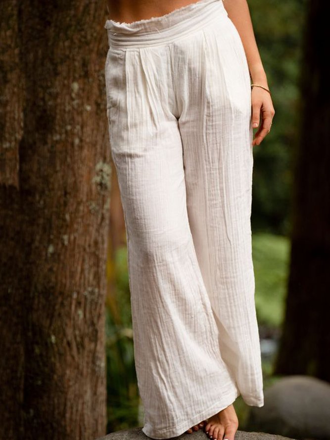 Loose Cotton Casual Casual Pants