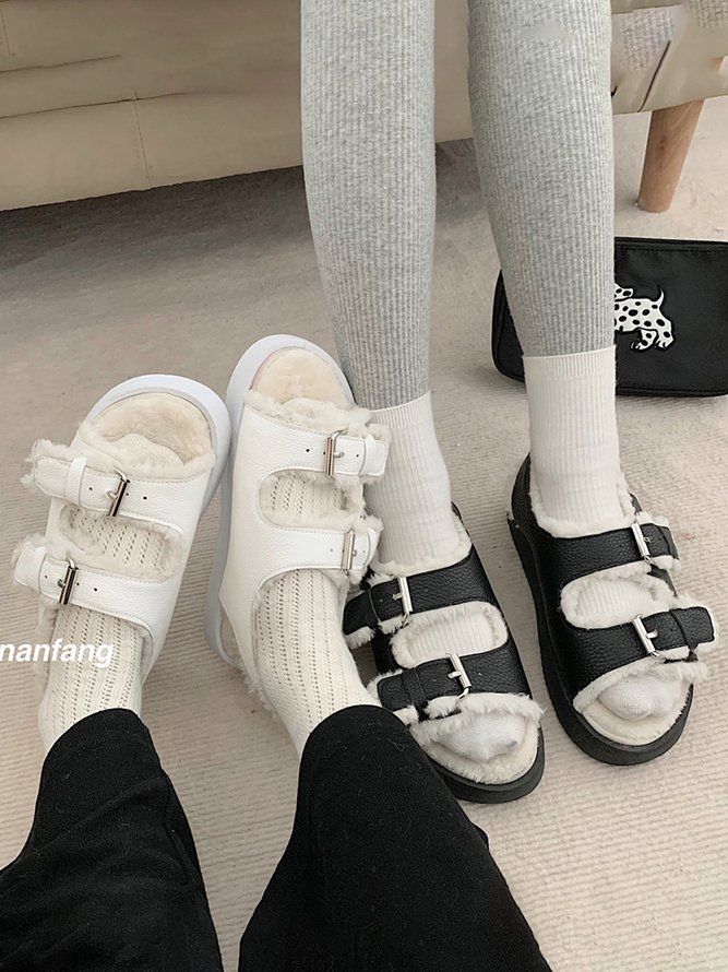 Plush Warm Winter Sandals