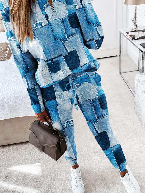 Crew Neck Casual Two-Piece Set