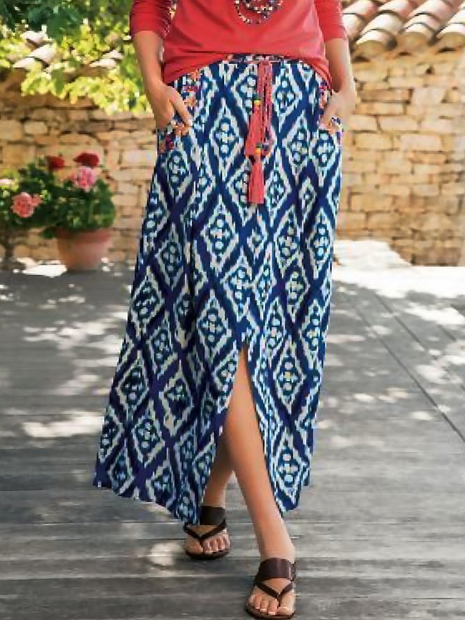 Ethnic Casual Vacation Skirt