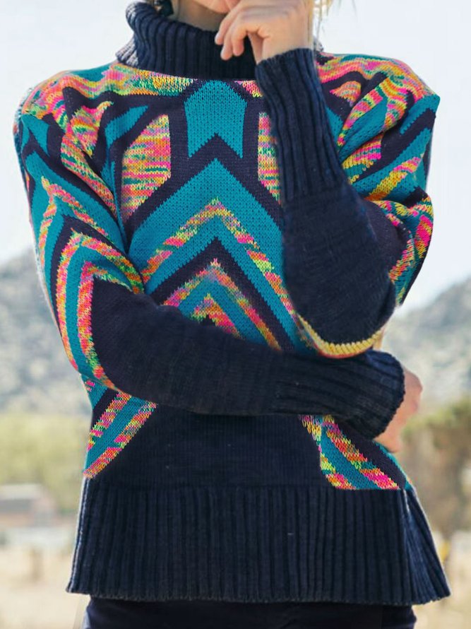 Ethnic Loose Knitted Sweater