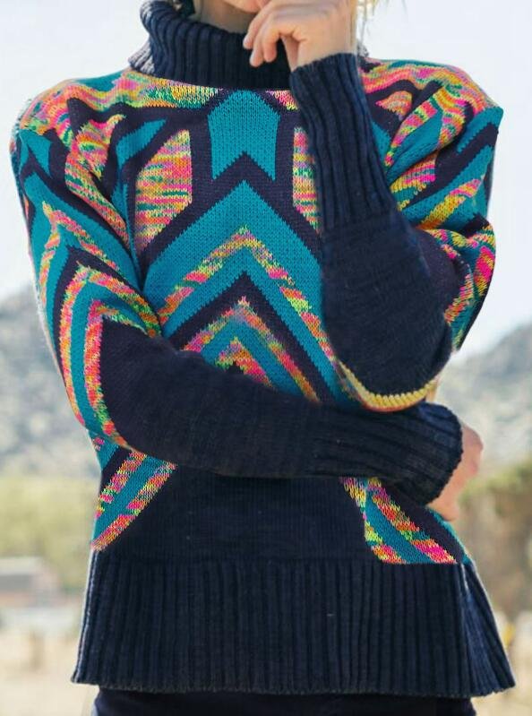 Ethnic Loose Knitted Sweater