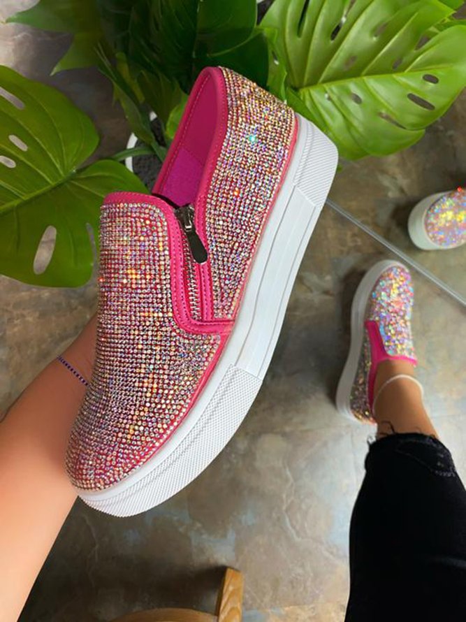 Water Drill Street Shoes With Thick Soles zolucky