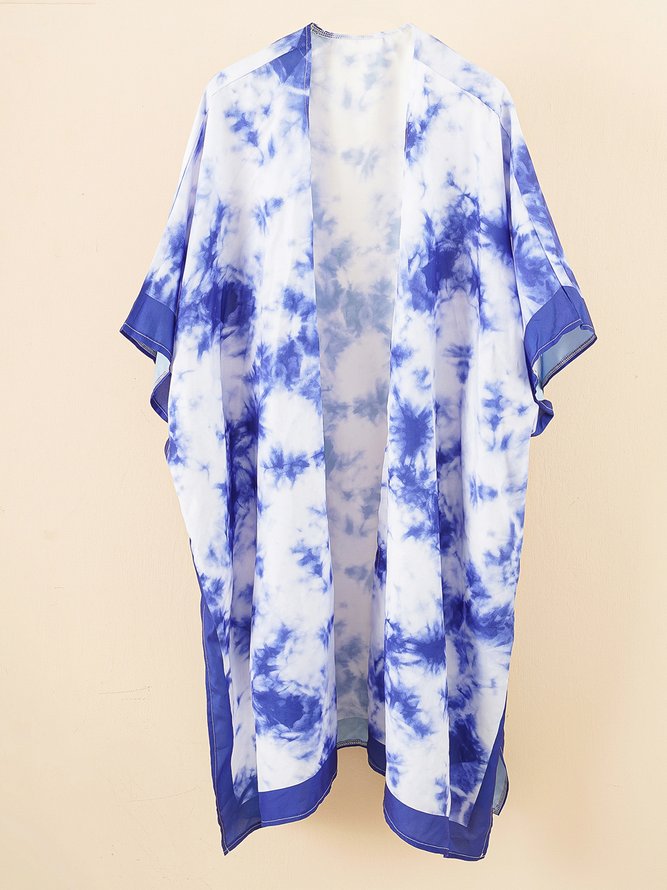 Vacation Tie-Dye Pattern Printing Coverup