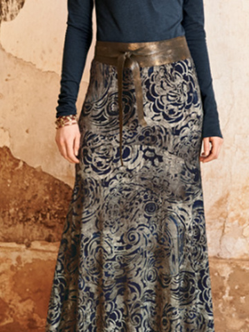 Ethnic Jersey Loose Skirt