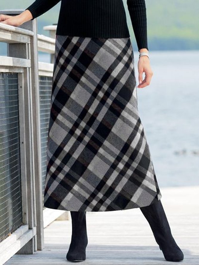 Casual Woolen Loose Skirt