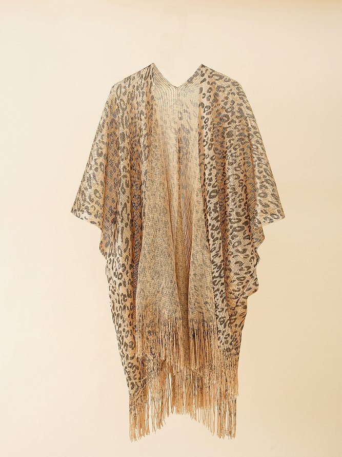 Vacation Leopard Printing Coverup