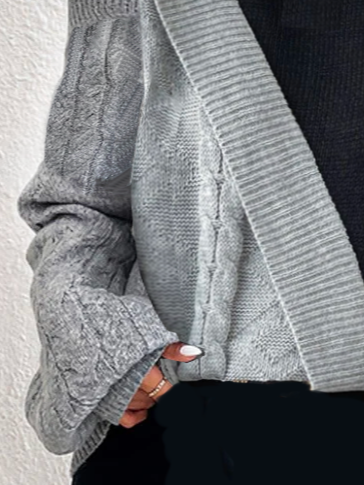 Regular Fit Wool/Knitting Color Block Sweater
