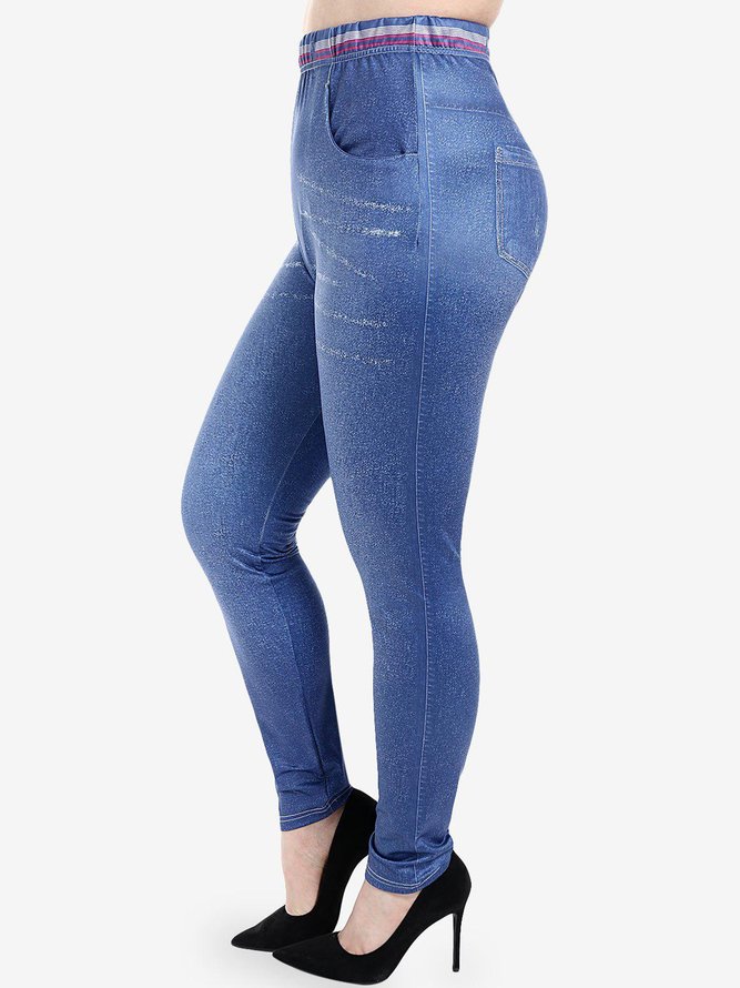 Plus Size Tight Jersey Casual Leggings