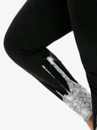 Plus Size Casual Abstract Jersey Tight Leggings