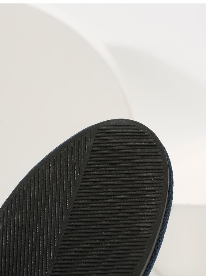 Breathable Mesh Fabric  Casual Slip On Flat Shoes