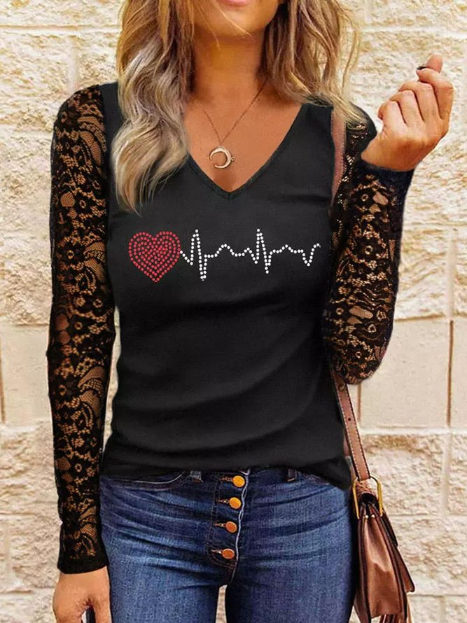 Casual Heart/Cordate T-Shirt