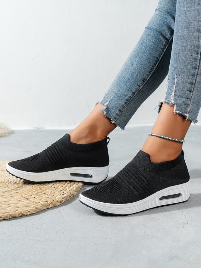 Breathable Minimalist Slip On Rocking Fly Woven Shoes