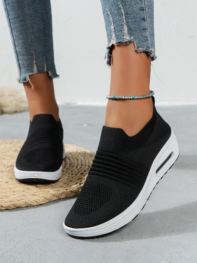 Breathable Minimalist Slip On Rocking Fly Woven Shoes