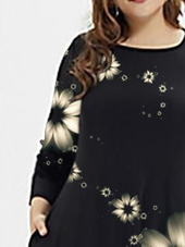 Plus Size Floral Loose Casual Jersey Dress