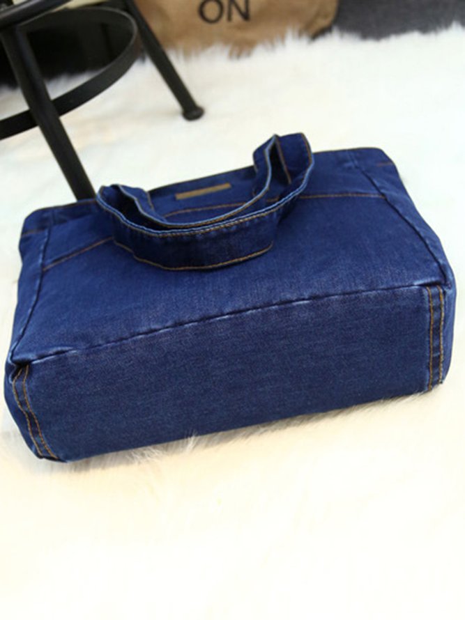 Simple Casual Denim Shoulder Bag