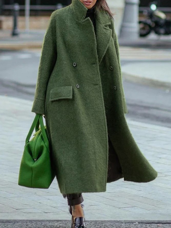 Women's Lapel Open Front Long Cardigane Casual Outwear