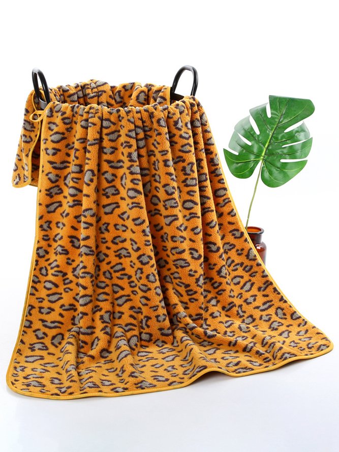 Leopard print beach towel