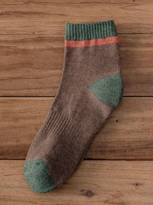 Casual Multicolor Striped Pattern Cotton Socks Daily Commuting Accessories