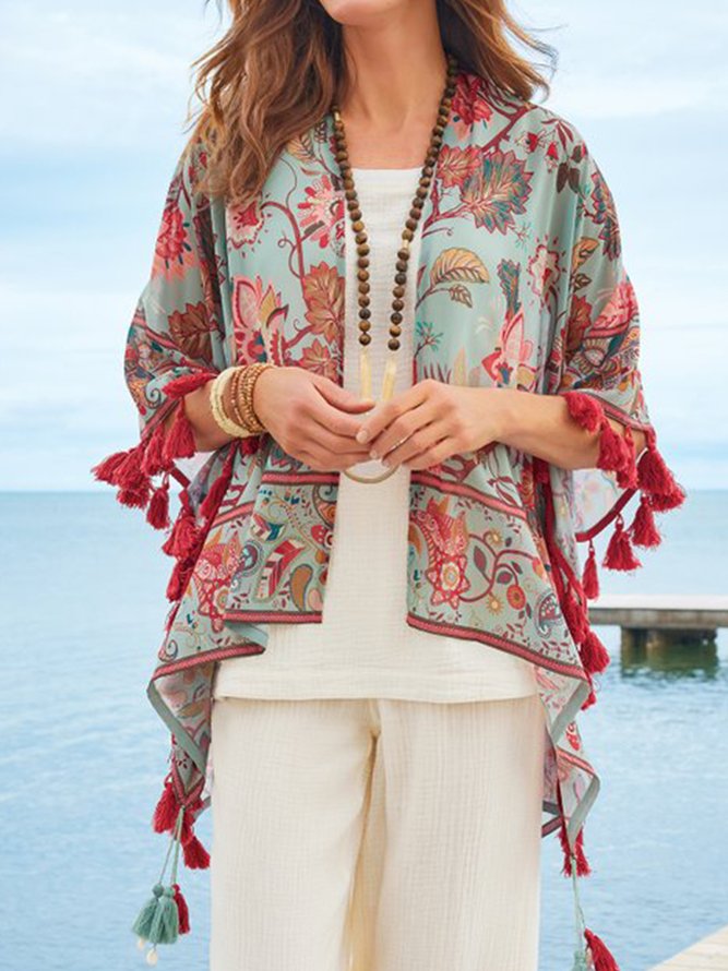 Vacation Tassel Loose Others Other Coat