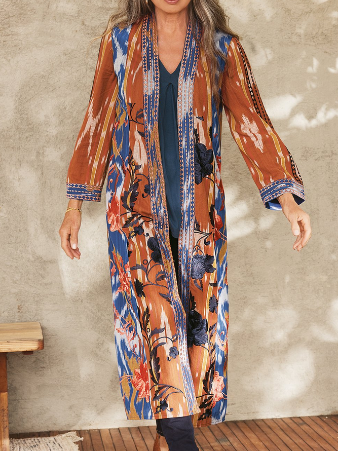 Vacation Floral Others Loose Coat