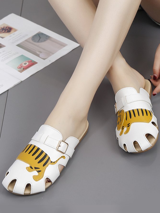 Cartoon Tiger Hollow Comfortable Soft Non-slip Sandals