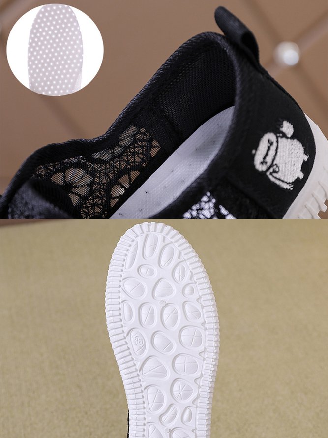 Casual Breathable Mesh Lace-Up Canvas Shoes