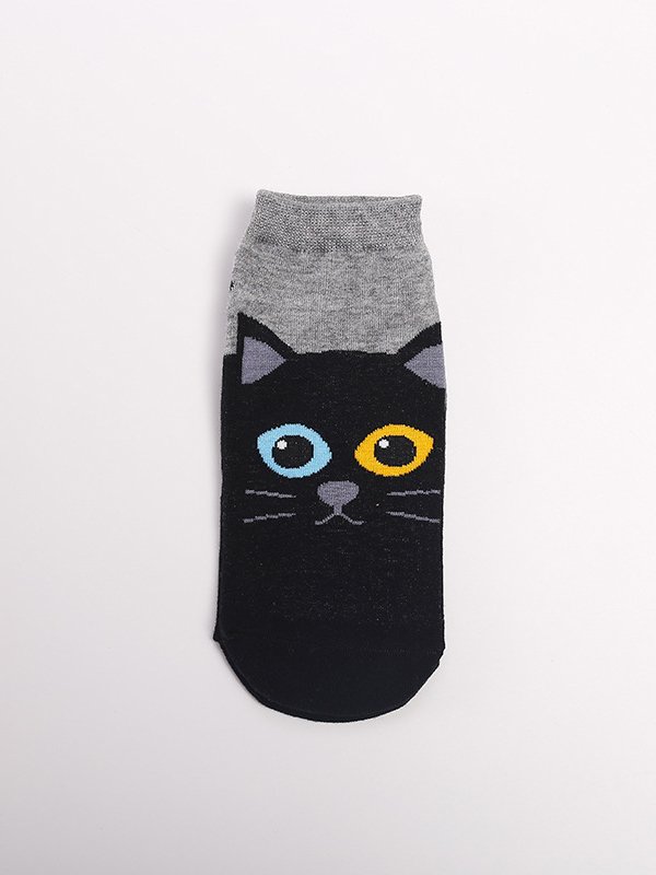 Daily Casual Cat And Dog Pattern Cotton Socks Fun Cartoon Accessories