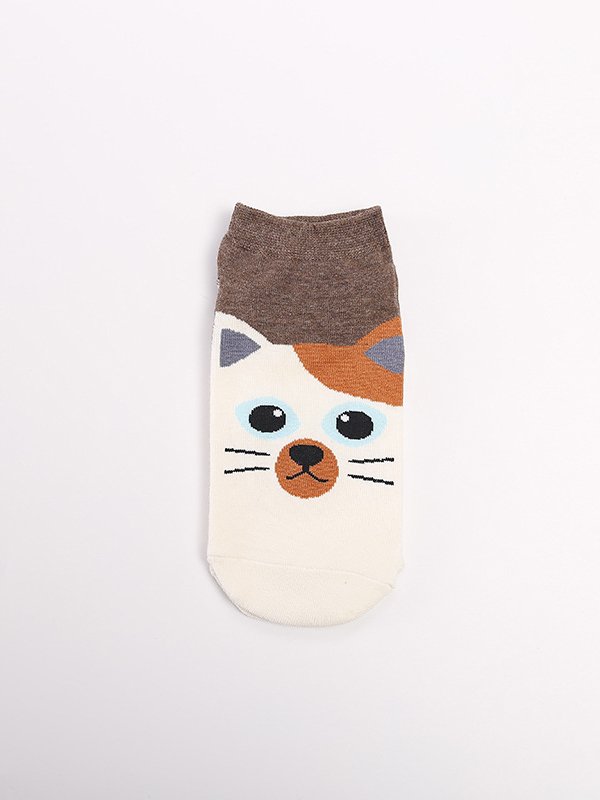 Daily Casual Cat And Dog Pattern Cotton Socks Fun Cartoon Accessories