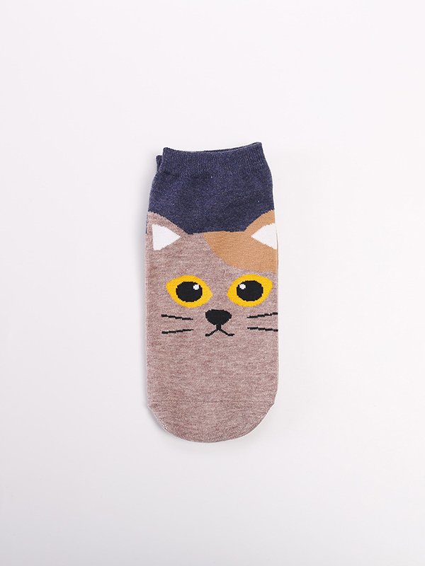 Daily Casual Cat And Dog Pattern Cotton Socks Fun Cartoon Accessories