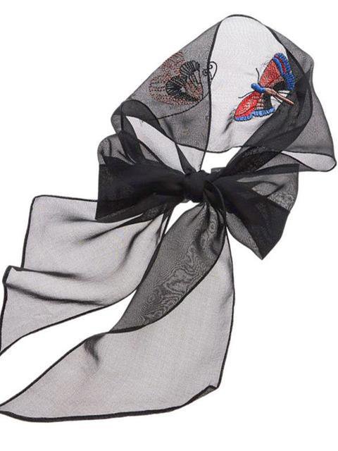 Casual Natural Style Embroidered Butterfly Scarf Accessories