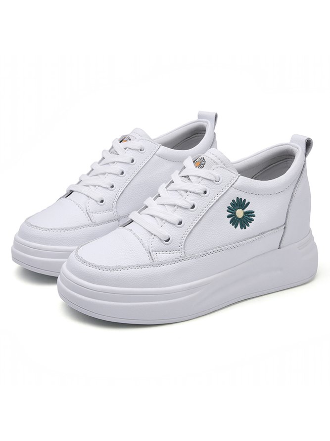 Daisy Leather Platform Booster Sneakers