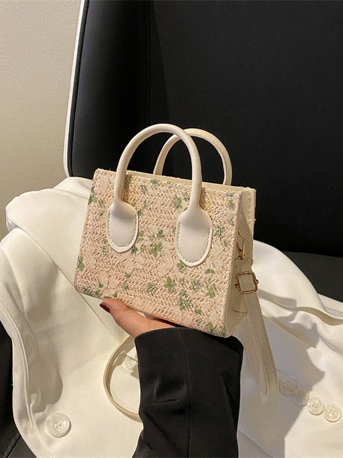 Lace Floral Embroidery Vacation Messenger Bag