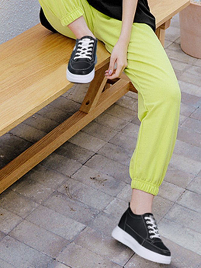 Daisy Leather Platform Booster Sneakers