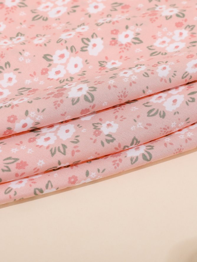 Linen Floral Pattern Scarf Square Boho Beach Vacation Accessories